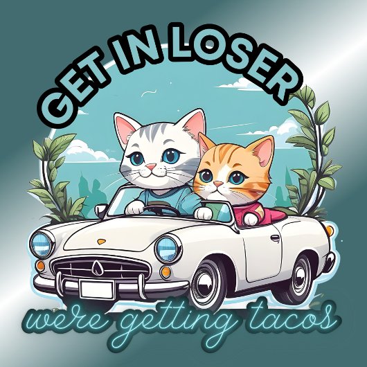 Steigen Sie in Loser wurden Tacos Cat Convertible T-Shirt