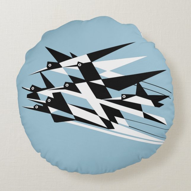 Steigen Sie zu den Rundes Kissen (Rückseite)