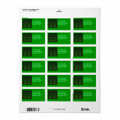 Steigende Blasen Grün/Rot-Zeichen Adressaufkleber (Vorne)