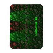 Steigende Blasen (grün und rot) Magnet (Vertikal)