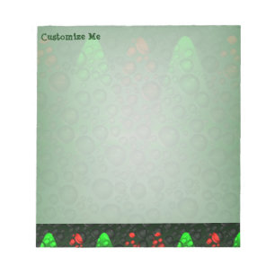 Steigende Blasen (grün und rot) Notizblock