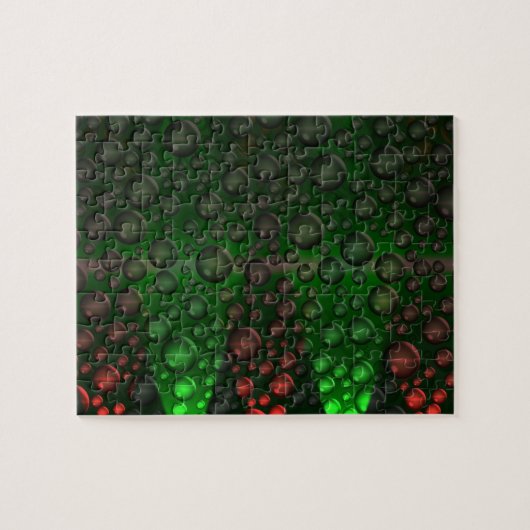 Steigende Blasen (grün und rot) Puzzle (Horizontal)
