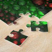 Steigende Blasen (grün und rot) Puzzle (Seite)