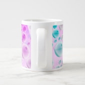 Steigende Blasen (Rosa und Blau) Jumbo-Tasse (Rückseite)