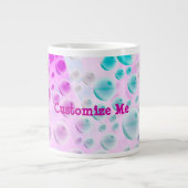 Steigende Blasen (Rosa und Blau) Jumbo-Tasse (Vorderseite)