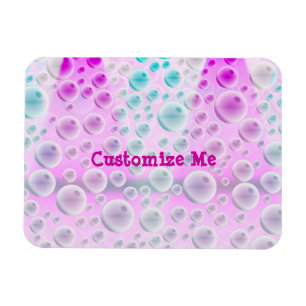 Steigende Blasen (Rosa und Blau) Magnet