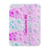 Steigende Blasen (Rosa und Blau) Magnet (Vertikal)