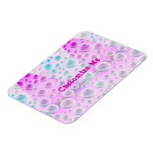 Steigende Blasen (Rosa und Blau) Magnet (Linke Seite)
