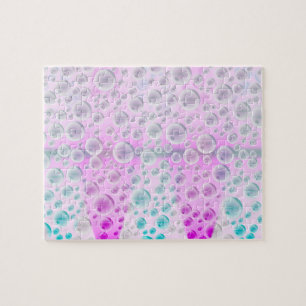Steigende Blasen (Rosa und Blau) Puzzle