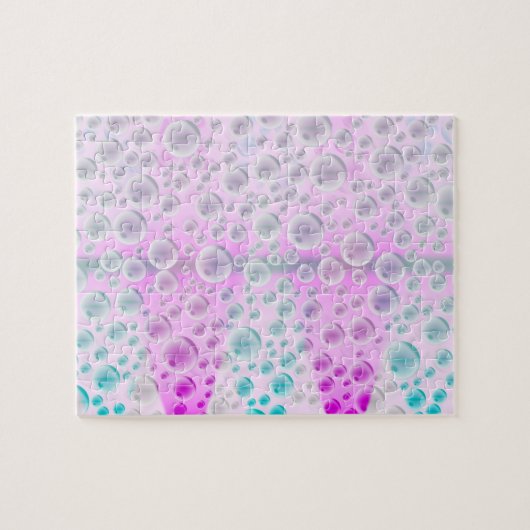 Steigende Blasen (Rosa und Blau) Puzzle (Horizontal)