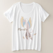 Steigende Boho Inspiration Personalizable Phoenix Große Größe T-Shirt (Design vorne)