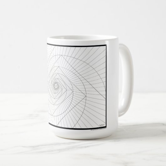 Steigende Deosil Fibonacci gewundene Tasse (VorderseiteRechts)