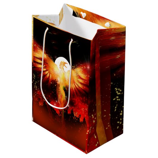 Steigende Geschenk-Tasche Phoenix Mittlere Geschenktüte (Vorderseite Schrägansicht)