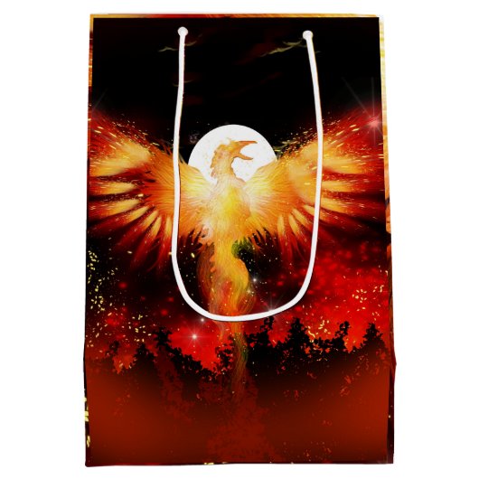 Steigende Geschenk-Tasche Phoenix Mittlere Geschenktüte (Rückseite)