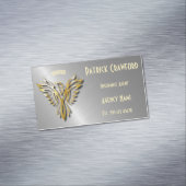 Steigende goldene Phoenix-Goldflammen mit Schatten Magnetische Visitenkarte (Beispiel)