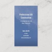 Steigende Himmel-Auftragnehmer-Visitenkarte Visitenkarte (Rückseite)