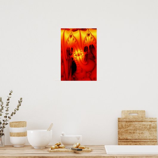 steigende Hitze Poster (Küche)