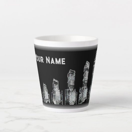 Steigende hohe - benutzerdefinierte Latte Tasse (Vorderseite)