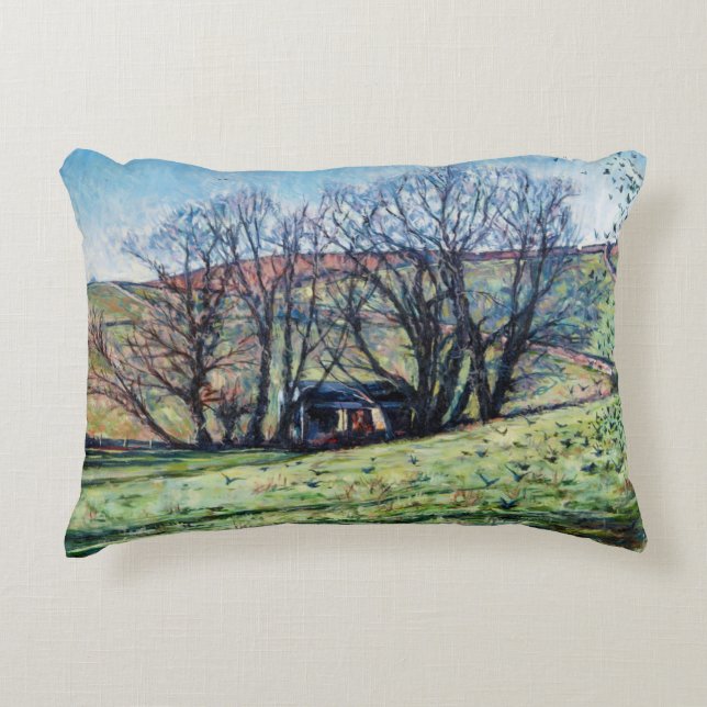 Steigende Krähen 2009 Dekokissen (Vorderseite)