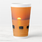 Steigende Orange Latte Tasse (Vorderseite)