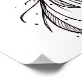 Steigende Phoenix Lineart Poster (Ecke)