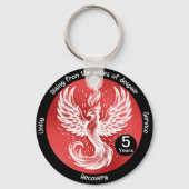 Steigende Phoenix - Meilenstein in der Erholung Schlüsselanhänger (Vorderseite)