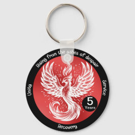 Steigende Phoenix - Meilenstein in der Erholung Schlüsselanhänger