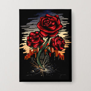Steigende Rose Button