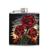 Steigende Rose Flachmann (Vorderseite)