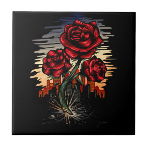 Steigende Rose Fliese