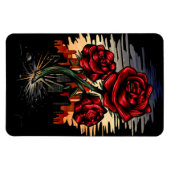 Steigende Rose Magnet (Horizontal)