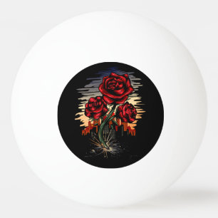 Steigende Rose Tischtennisball