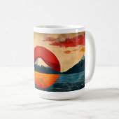Steigende Sonne - Design 2 Kaffeetasse (VorderseiteRechts)