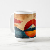 Steigende Sonne - Design 2 Kaffeetasse (Vorderseite Links)