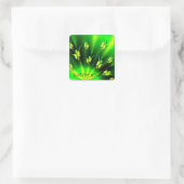 Steigende Sonne! Quadratischer Aufkleber (Tasche)