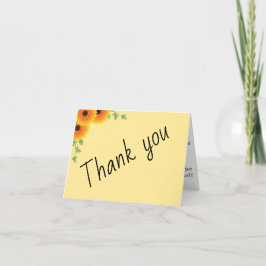 Steigende Sonnenblume Danke Karte