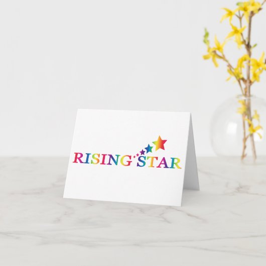 Steigende Stern-Regenbogen FREIER RAUM Karte (Gelbe Blume)
