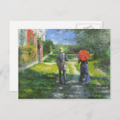 Steigende Straße Gustave Caillebotte- Postkarte (Vorne/Hinten)