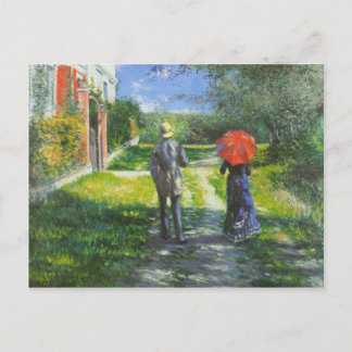 Steigende Straße Gustave Caillebotte- Postkarte