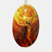 Steigende Verzierung Phoenix durch Lisa-Iris Keramik Ornament (Links)