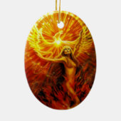 Steigende Verzierung Phoenix durch Lisa-Iris Keramik Ornament (Hinten)