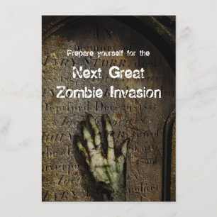 Steigende Zombie-Halloween-Party-Einladung Einladung