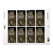 Steigende Zombie-Hand-Halloween-Backetikett (Vorne)