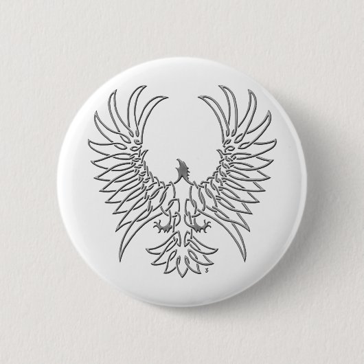 steigender Adler, Silber Button (Vorderseite)