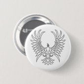 steigender Adler, Silber Button (Vorne & Hinten)