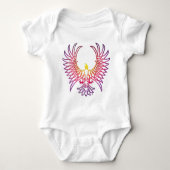 steigender Adler, sunglow Baby Strampler (Vorderseite)