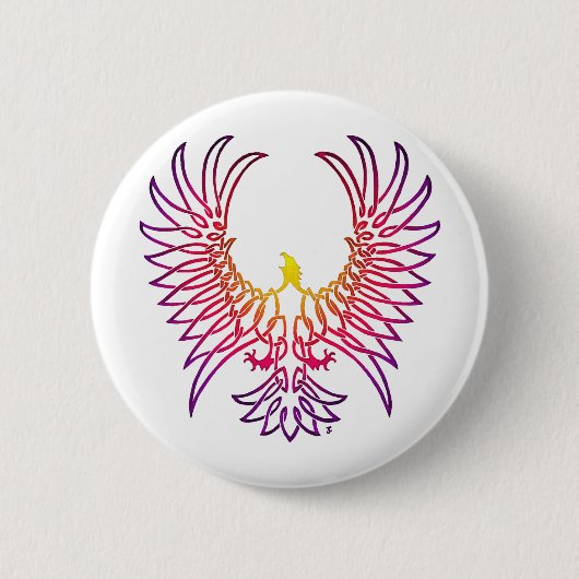 steigender Adler, sunglow Button (Vorderseite)