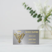 Steigender goldener Phoenix-Versicherungs-Agent Visitenkarte (Stehend Vorderseite)