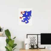 Steigender Greif Azure Poster (Heimbüro)