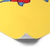 Steigender Greif in Rot Poster (Ecke)